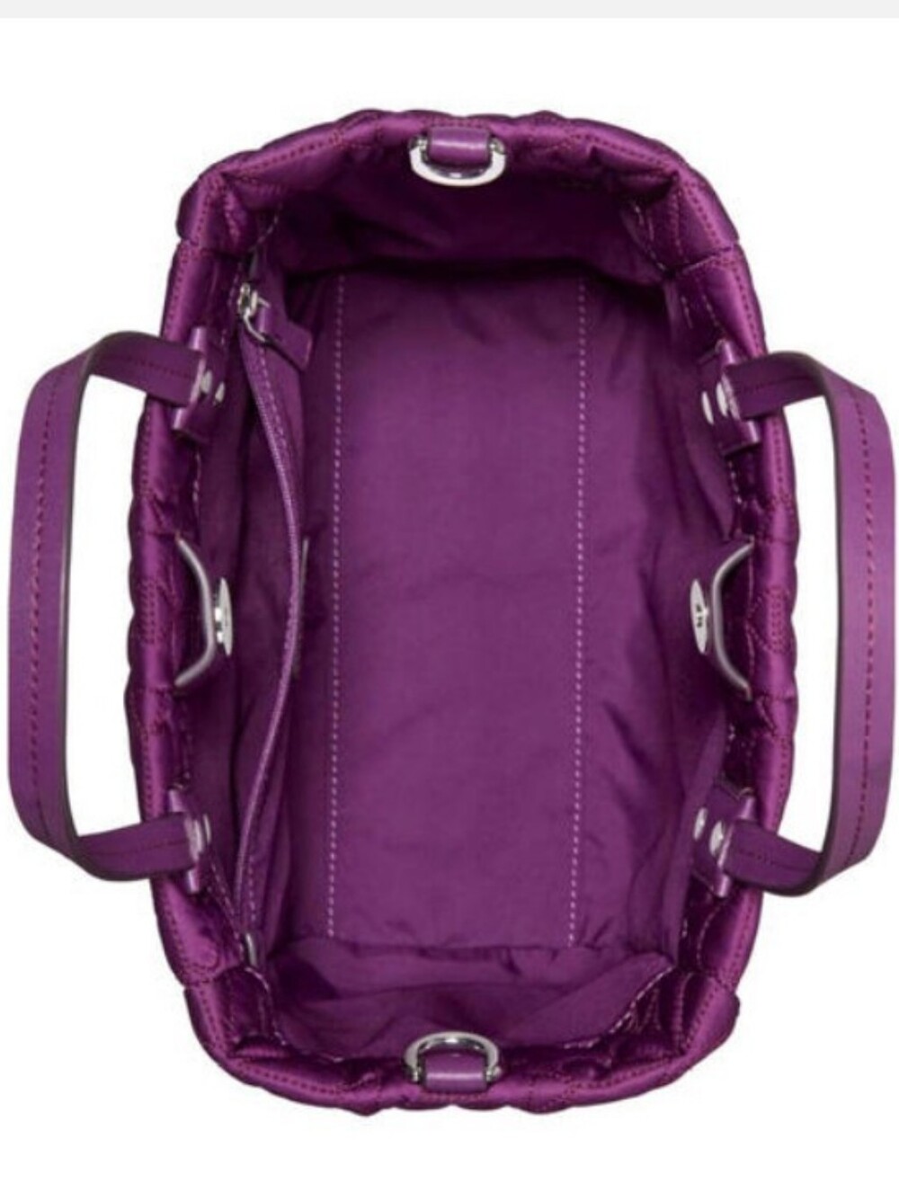 Kate Spade Tilly Quilted Flower Purple Nylon Crossbody Mini Tote kip - Picture 5 of 9